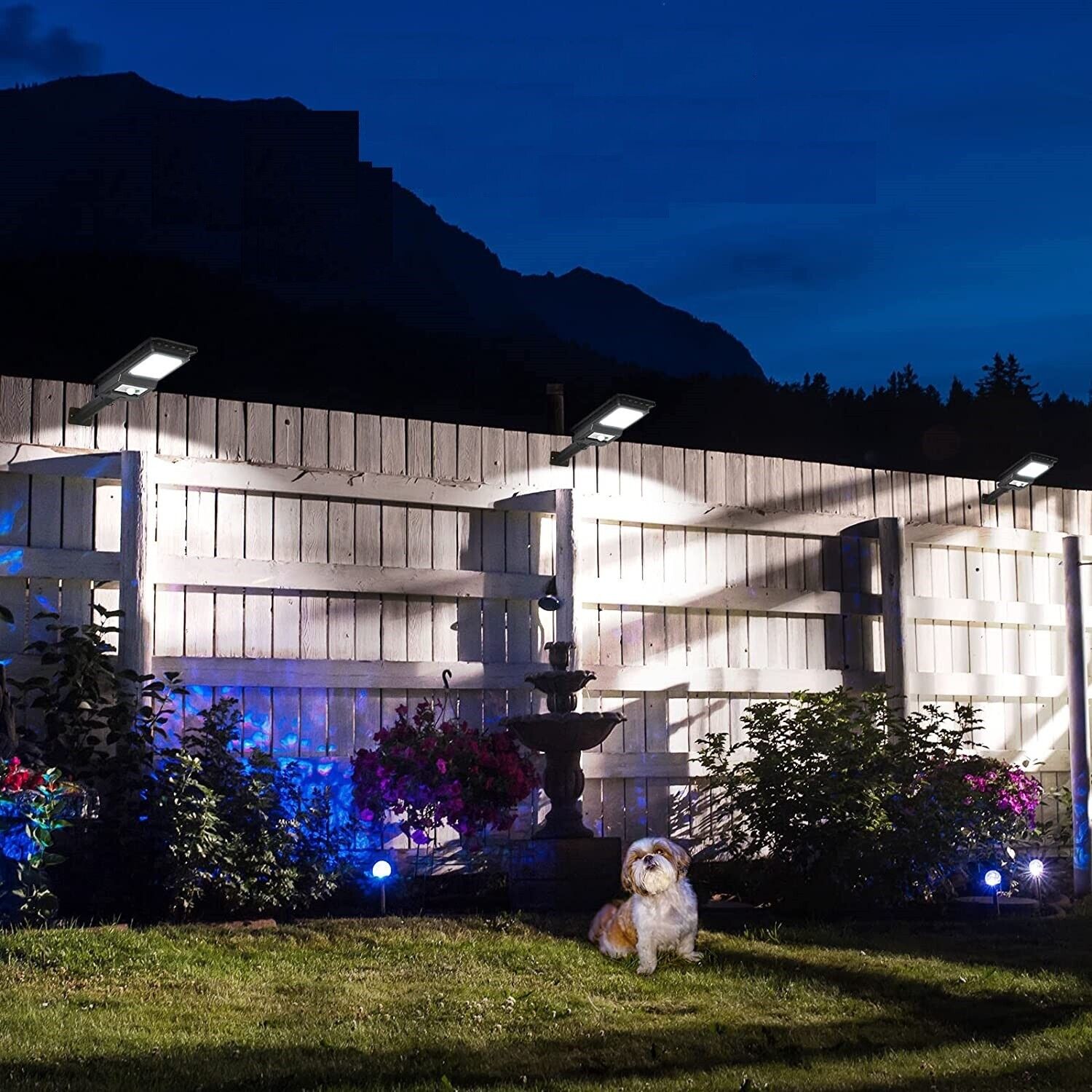 Faro lampione stradale pannello solare sensore di movimento 156 LED 80W JD-S80