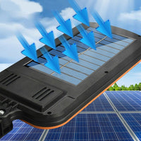 Faro lampione stradale solare sensore di movimento telecomando 150 LED SMD TA140