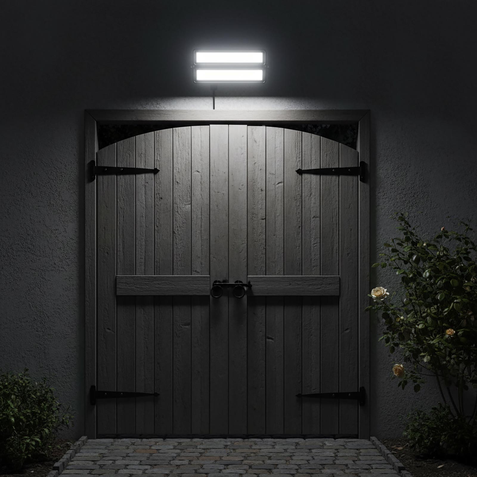 Faro LED modulare per esterno faretto impermeabile IP65 staffa orientabile luci giardino negozio tabelle insegne potenza 200W