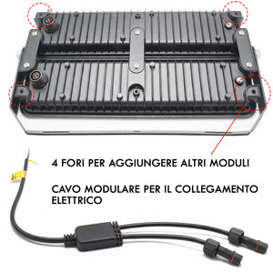 Faro LED modulare per esterno faretto impermeabile IP65 staffa orientabile luci giardino negozio tabelle insegne potenza 200W