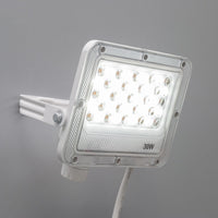 Faro slim per esterno LED IP65 con interruttore CCT da 3000K a 6500K faretto bianco staffa luce giardino insegna tabella 30W