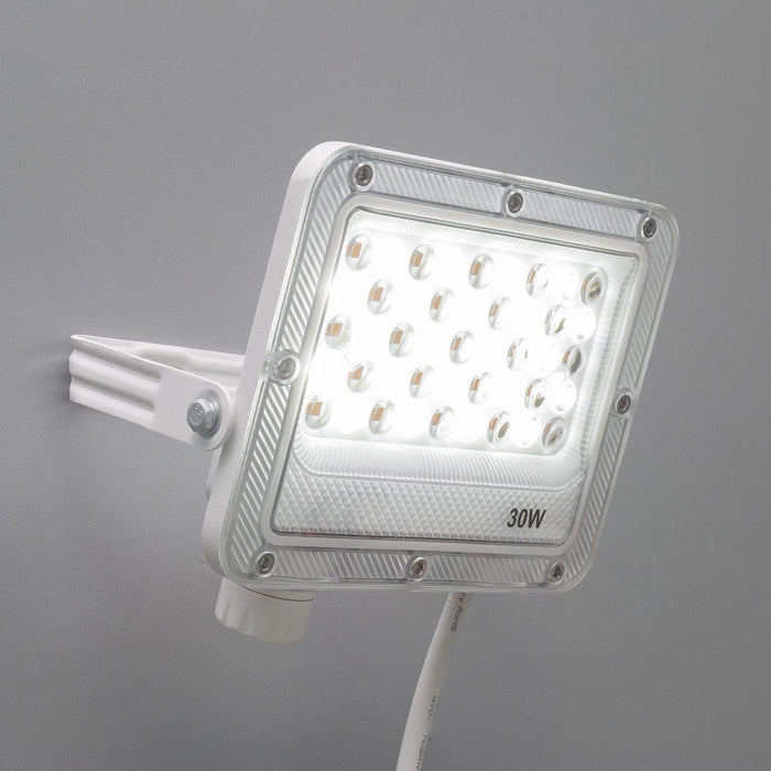 Faro slim per esterno LED IP65 con interruttore CCT da 3000K a 6500K faretto bianco staffa luce giardino insegna tabella 30W