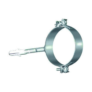 Fascetta murale con collare e tassello acciaio INOX lucido DN 120 canna fumaria, tubo acciaio inox 316