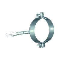 Fascetta murale con collare e tassello acciaio INOX lucido DN 80 canna fumaria, tubo acciaio inox 316