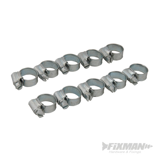 FASCETTE DI SERRAGGIO PER TUBI IN GOMMA, IN PLASTICA E FLESSIBILI 10 PZ FIXMAN