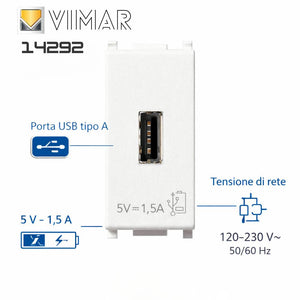 Unità di alimentazione usb 5v 1 5a bianca per uso domestico