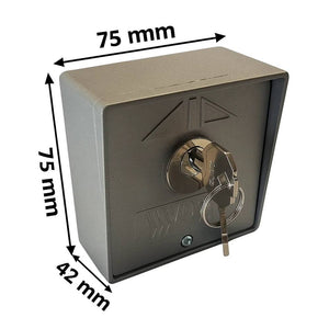 Vds 198/2 selettore da parete con chiave in alluminio alta sicurezza grigio