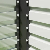 Fioriera Rialzata Zincata Rettangolare per Esterno con Fondo Aperto, 240 x 120 x 60cm, Grigio