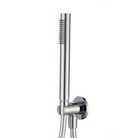 Kit set doccia ottone cromato completo di supporto presa acqua con flessibile e doccetta tondo *** confezione 1