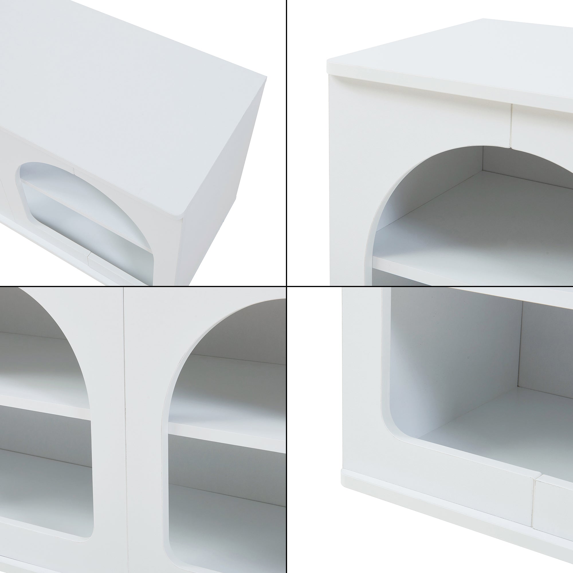 Mobile Porta TV Trorhun con Ripiano 140 x 38 x 48 cm - Bianco [en.casa]