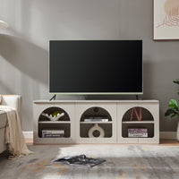 Mobile Porta TV Trorhun con Ripiano 140 x 38 x 48 cm - Grigio [en.casa]
