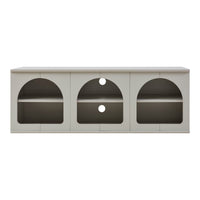 Mobile Porta TV Trorhun con Ripiano 140 x 38 x 48 cm - Grigio [en.casa]