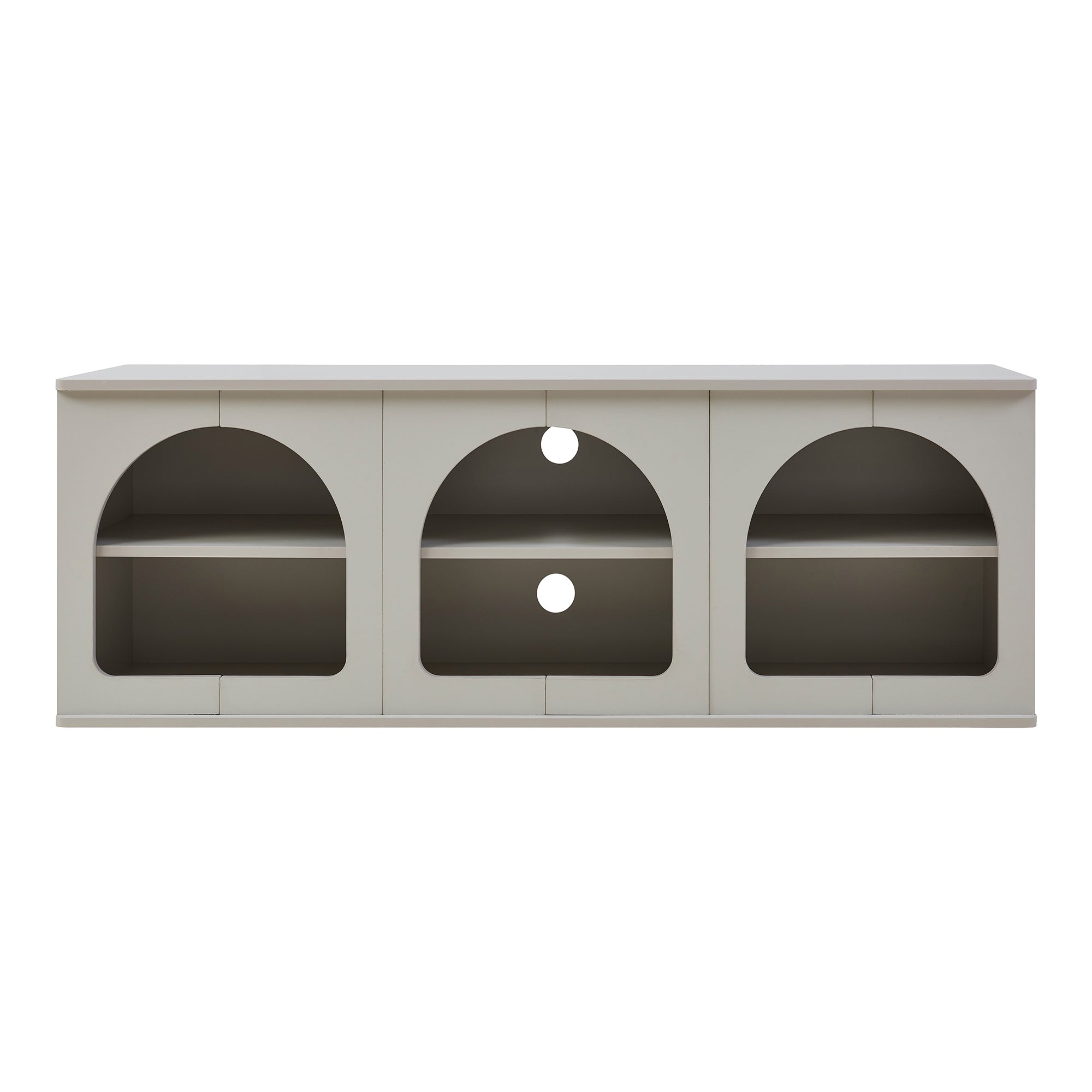 Mobile Porta TV Trorhun con Ripiano 140 x 38 x 48 cm - Grigio [en.casa]