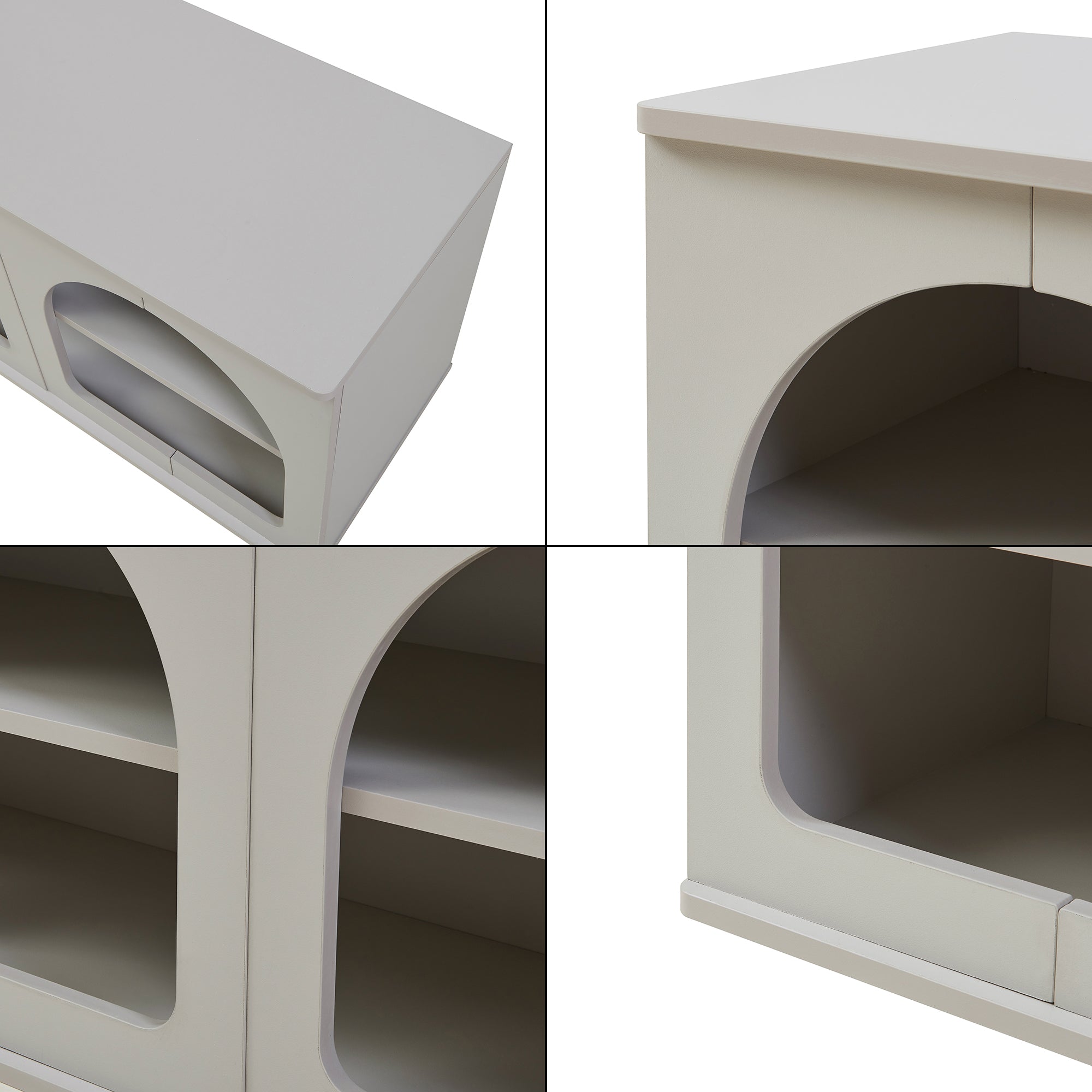 Mobile Porta TV Trorhun con Ripiano 140 x 38 x 48 cm - Grigio [en.casa]