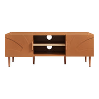 Mobile TV Starvili con Ante e Scomparti Aperti 120x40x45 cm color Ruggine [en.casa]