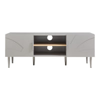 Mobile TV Starvili con Ante e Scomparti Aperti 120x40x45 cm Grigio [en.casa]