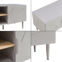 Mobile TV Starvili con Ante e Scomparti Aperti 120x40x45 cm Grigio [en.casa]