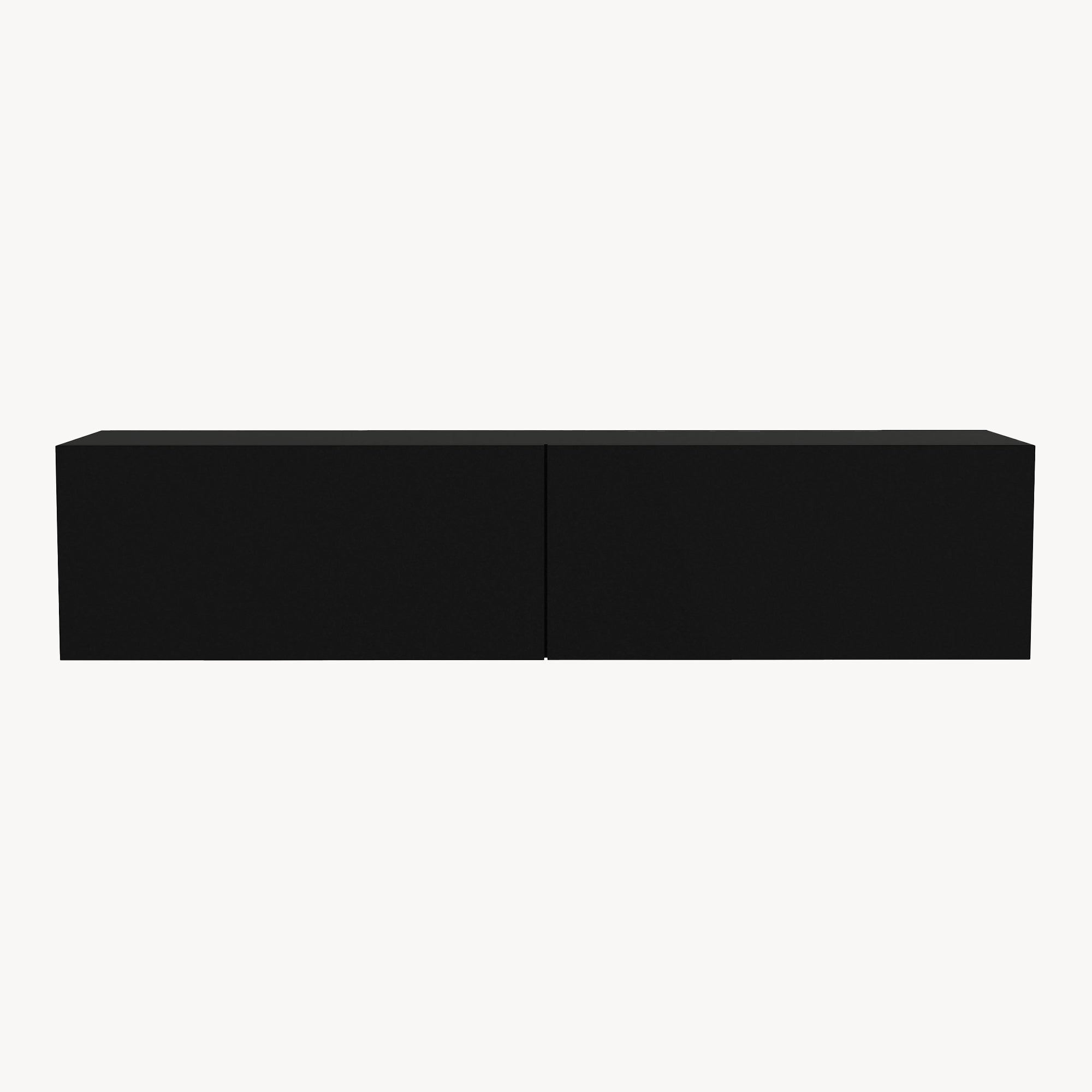 Mobile TV da Parete Nolven con 2 Ante a Ribalta 135 x 32 x 30 cm - Nero [en.casa]