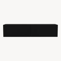 Mobile TV da Parete Nolven con 2 Ante a Ribalta 135 x 32 x 30 cm - Nero [en.casa]