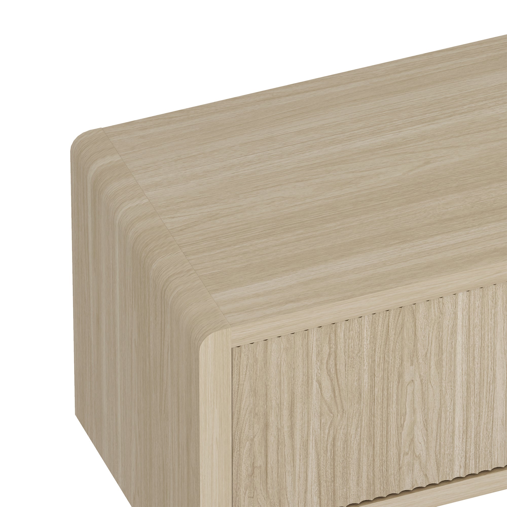 Mobile TV Lukkodso con 2 Ante e Vano Centrale Aperto 150x40x40 cm Effetto Rovere [en.casa]