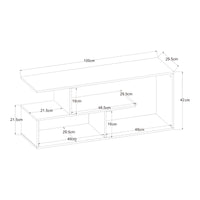 Mobile Porta TV Anän Scaffale Espositore 100 x 30 x 42 cm - Bianco [en.casa]