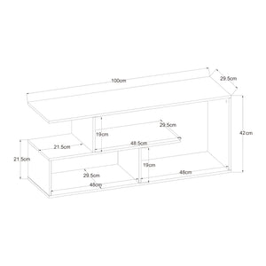 Mobile Porta TV Anän Scaffale Espositore 100 x 30 x 42 cm - Bianco [en.casa]