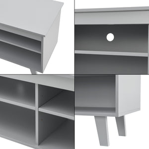 Mobile TV Stenløse Armadio Basso 58 x 150 x 38 cm Grigio chiaro [en.casa]