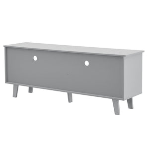 Mobile TV Stenløse Armadio Basso 58 x 150 x 38 cm Grigio chiaro [en.casa]