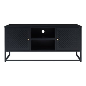 Mobile TV Janakkala a 2 Ante in Acciaio - Nero [en.casa]