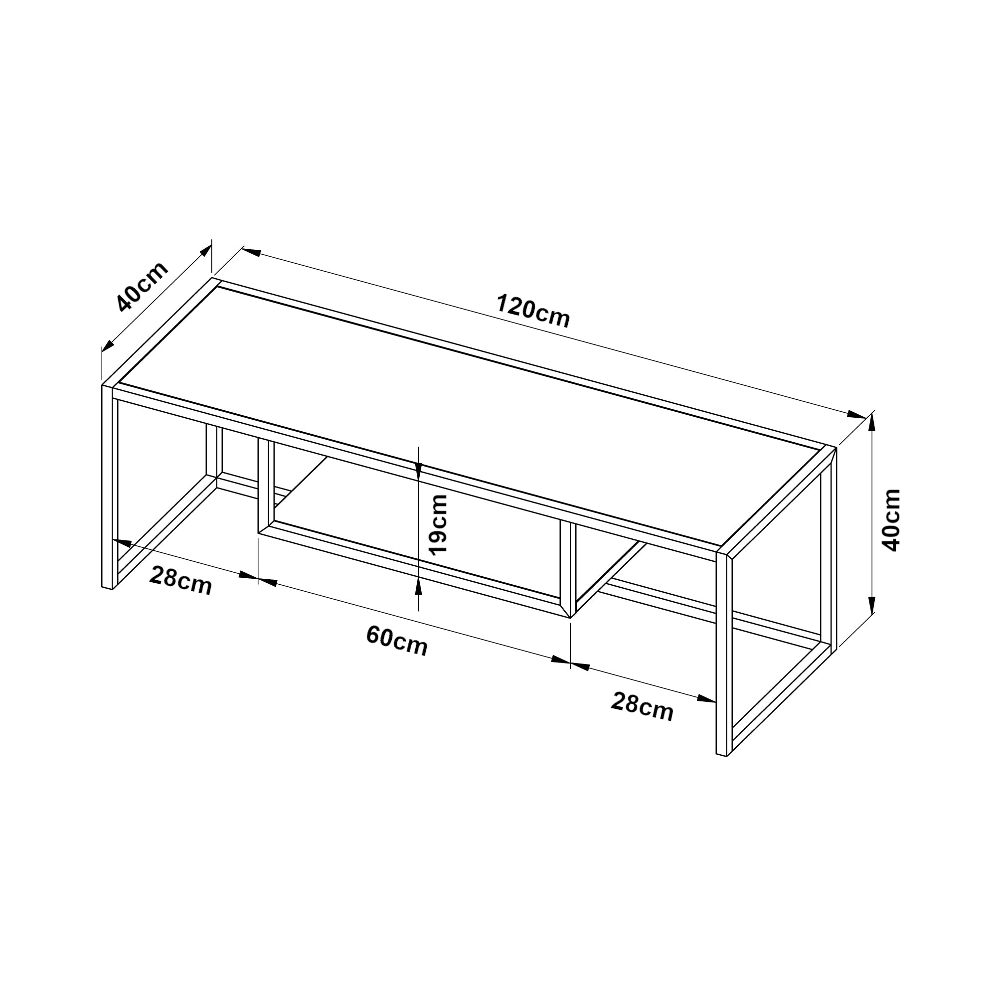 Mobile Porta TV 'Isokyrö' Metallo - Bianco opaco [en.casa]