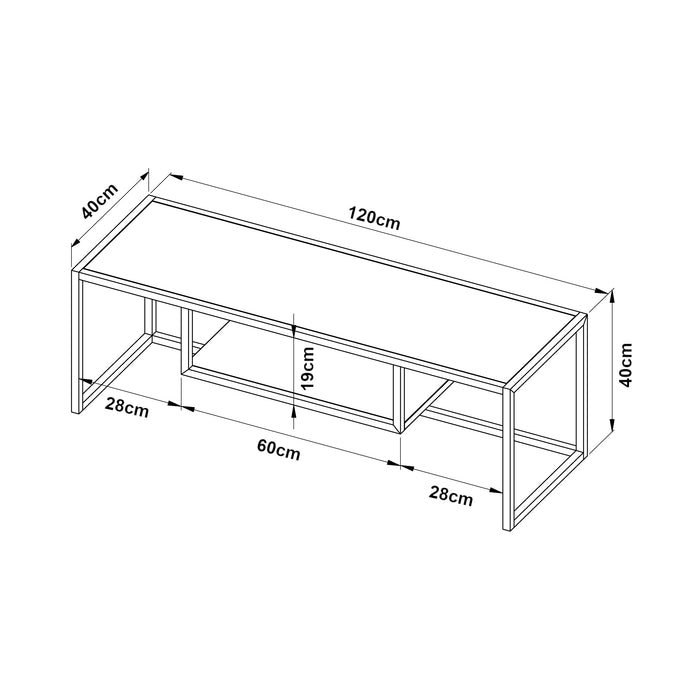 Mobile Porta TV 'Isokyrö' Metallo - Bianco opaco [en.casa]