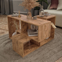 Mobile Modulare Hustersurd 2 Elementi a Forma di L - Effetto Rovere [en.casa]