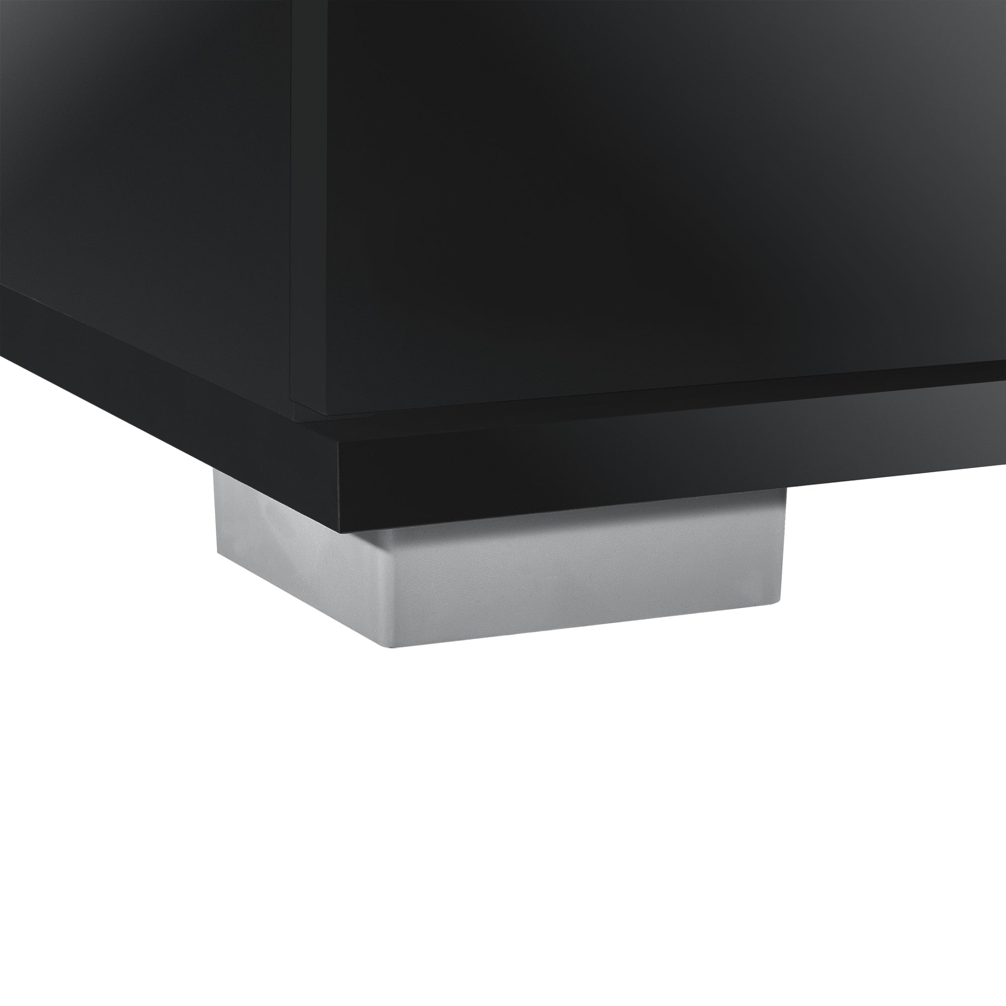 Mobile TV con Scomparti Chiusi e Aperti 34,5 x 120 x 40 cm - Nero Lucido [en.casa]