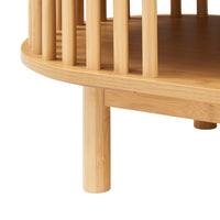 Mobile Porta TV Jarvenpaa con 4 Scomparti in Bambù 140 x 40 x 50 cm - Naturale [en.casa]