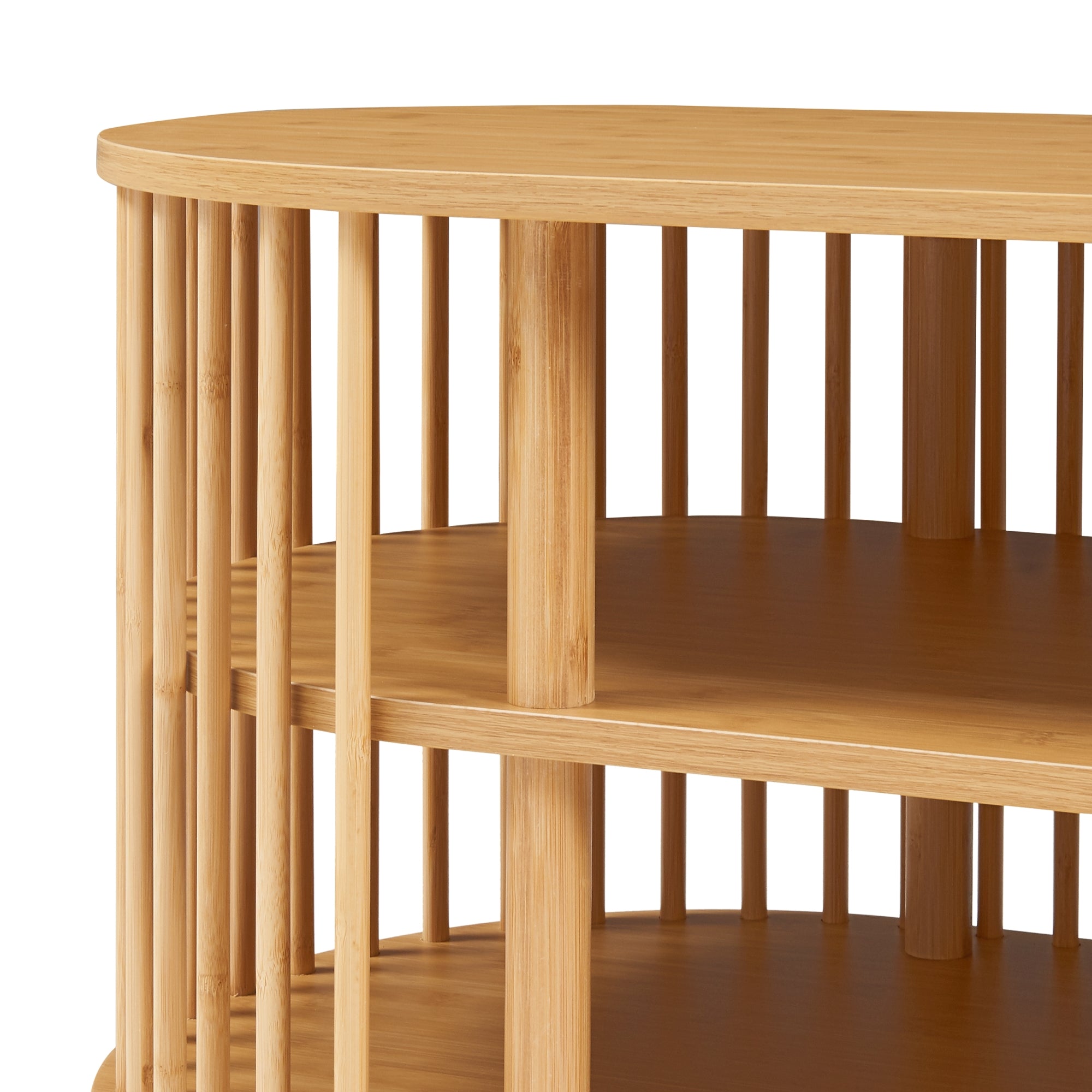 Mobile Porta TV Jarvenpaa con 4 Scomparti in Bambù 150 x 48 x 50 cm - Naturale [en.casa]