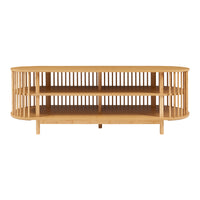 Mobile Porta TV Jarvenpaa con 4 Scomparti in Bambù 150 x 48 x 50 cm - Naturale [en.casa]