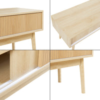 Mobile TV Landskrona con Ante Scorrevoli 115x40x48 cm Effetto Rovere [en.casa]