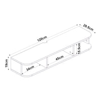 Mobile Porta TV da Parete Oundsvas con 3 Scomparti 120 x 30 x 19 cm - Bianco [en.casa]