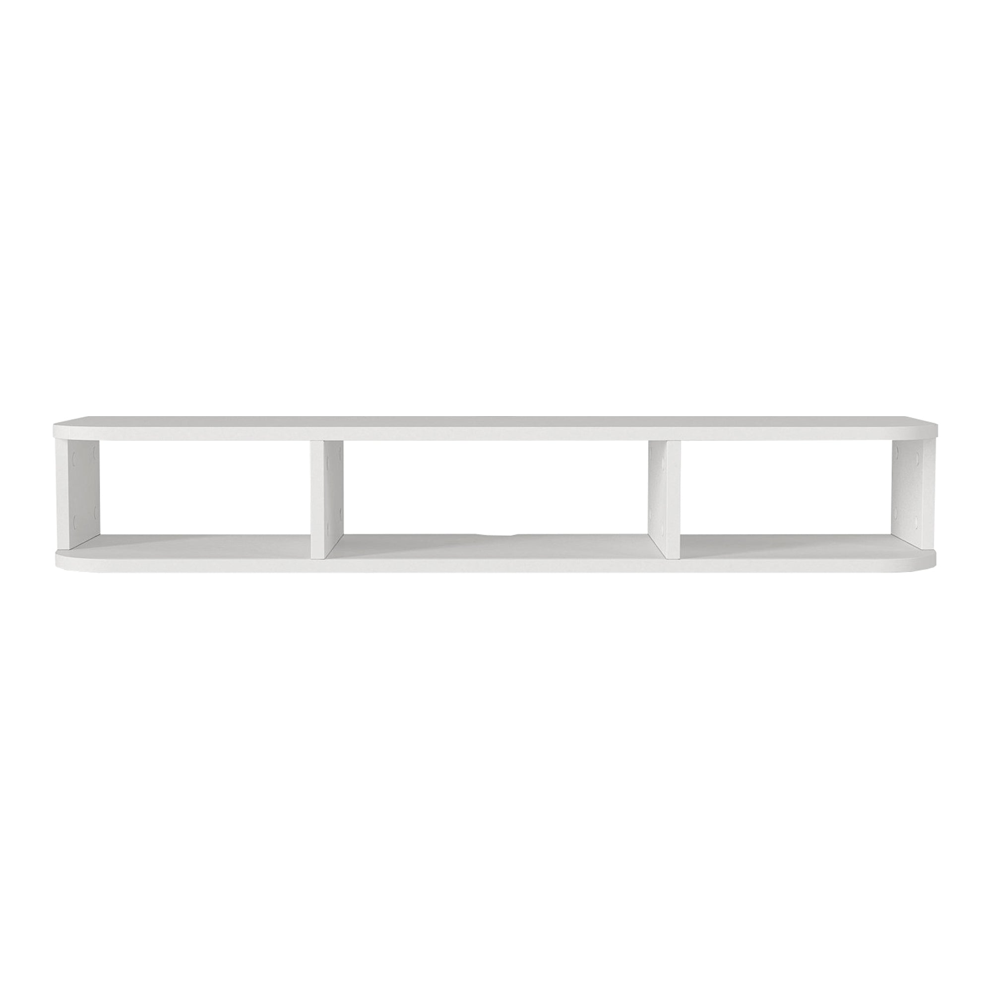 Mobile Porta TV da Parete Oundsvas con 3 Scomparti 120 x 30 x 19 cm - Bianco [en.casa]