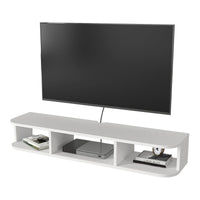 Mobile Porta TV da Parete Oundsvas con 3 Scomparti 120 x 30 x 19 cm - Bianco [en.casa]
