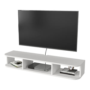 Mobile Porta TV da Parete Oundsvas con 3 Scomparti 120 x 30 x 19 cm - Bianco [en.casa]