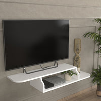 Mobile Porta TV Kershaby con Scomparto Aperto 120 x 30 x 19 cm - Bianco [en.casa]