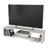 Mobile Porta TV Yrela da Parete con Ripiano 120 x 30 x 26 cm - Bianco [en.casa]