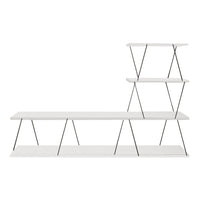 Mobile TV Båtsfjord a 4 Piani 150 x 30 x 93 cm Bianco [en.casa]