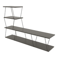 Mobile TV Båtsfjord a 4 Piani 150 x 30 x 93 cm Antracite [en.casa]