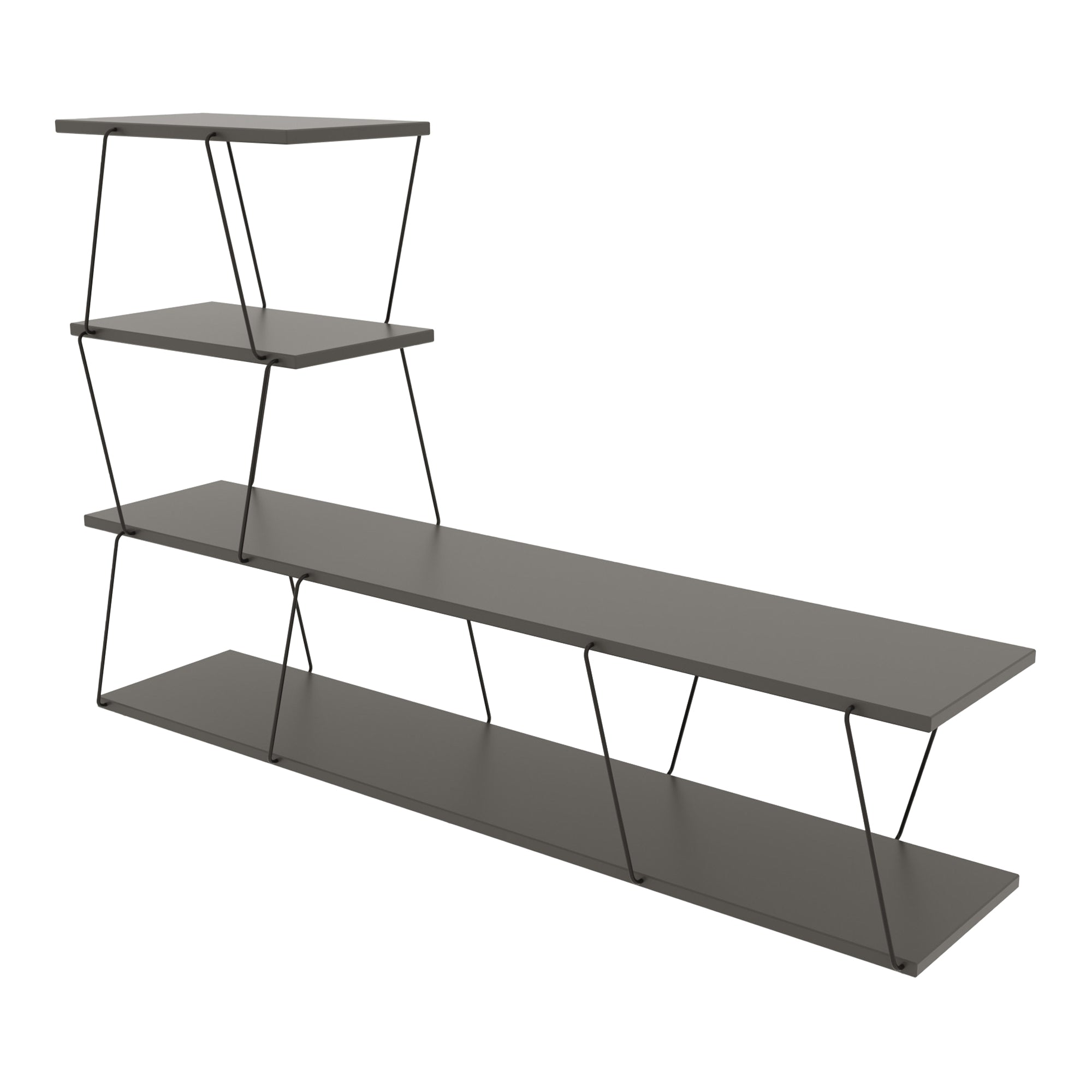 Mobile TV Båtsfjord a 4 Piani 150 x 30 x 93 cm Antracite [en.casa]