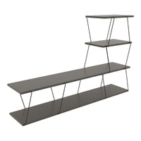 Mobile TV Båtsfjord a 4 Piani 150 x 30 x 93 cm Antracite [en.casa]