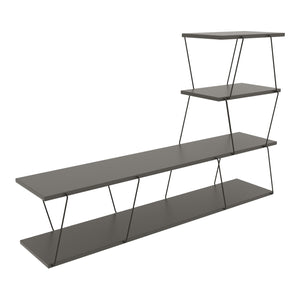 Mobile TV Båtsfjord a 4 Piani 150 x 30 x 93 cm Antracite [en.casa]