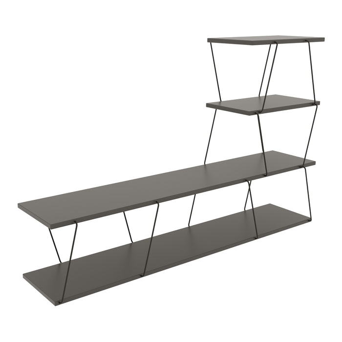 Mobile TV Båtsfjord a 4 Piani 150 x 30 x 93 cm Antracite [en.casa]