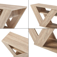 Mobile TV Nome Trapezoidale a 3 Piani - Effetto Rovere [en.casa]